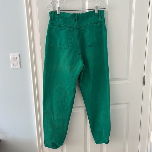 Super funky vintage green high-wasted jeans, size 12/14 - Picture 3 of 5